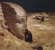 Elihu Vedder The Questioner of the Sphinx oil on canvas